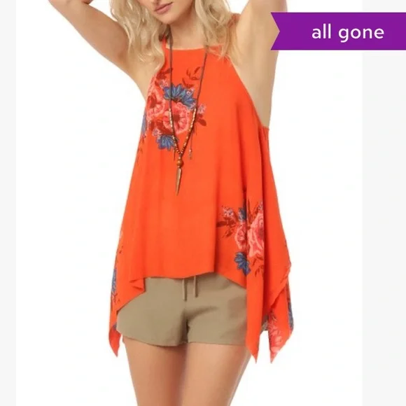 O’Neill floral boho summer tank XS oversized adjustable straps never worn - Picture 3 of 13